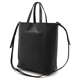 Céline-Celine Leather Vertical Cabas 2way Bag 176183-Black