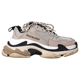 Balenciaga-Baskets Balenciaga Triple S en polyester beige-Beige