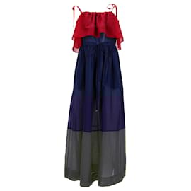 Diane Von Furstenberg- Diane Von Furstenberg Sheer Maxi Dress in Multicolor Cotton-Multiple colors