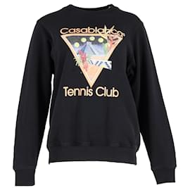 Autre Marque-Casablanca Tennis Club Sweatshirt in Black Cotton-Black