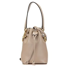 Bolsa 2 em 1 Mon Tresor de couro Fendi 8BS010 Cinza