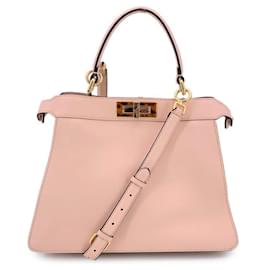 Fendi-Sac à main en cuir rose Peekaboo ISeeU moyen avec poignée supérieure-Rose