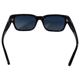Persol-Persol Tinted Square Sunglasses in Black Acetate-Black