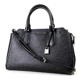Michael Kors-Michael Kors Leather 2way Bag-Black