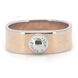 Louis Vuitton-Louis Vuitton Metal Nanogram Ring M00210-Silvery,Metallic