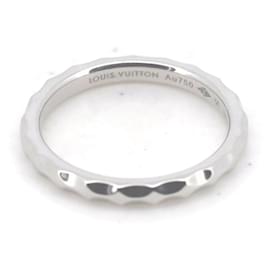 Louis Vuitton-Louis Vuitton K18WG Monogram Alliance Ring-Silvery,Metallic