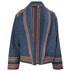 Giacca Striata Ba&sh Ciago in Cotone Blu Blu