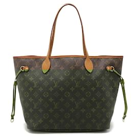 Louis Vuitton-Louis Vuitton Monogram Neverfull MM Shoulder Bag M40156-Brown