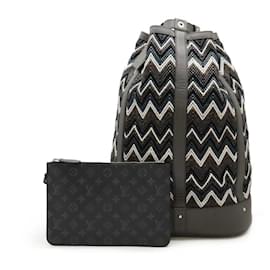 Louis Vuitton-Louis Vuitton PVC/Leather Monogram Eclipse 2way Backpack M43082-Grey