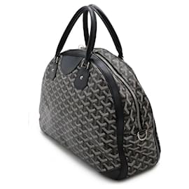 Goyard-Goyard PVC Leather Saint Jeanne GM Boston Bag Handbag-Black