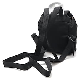 Versace-Versace Nylon Medusa Mini Backpack Black-Black