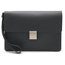 Louis Vuitton-Louis Vuitton Taiga Selenga Clutch Bag M30782-Black