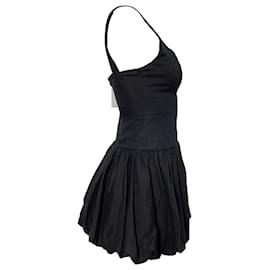 Reformation-Reformation Delia Dress in Black Linen-Black
