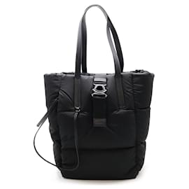 Moncler-Moncler Nylon Leather XANDER TOTE LARGE Tote Bag 5D000 03 M2170-Black