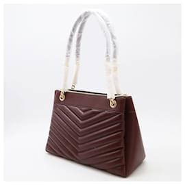 Michael Kors-Michael Kors Leather Whitney Chain Shoulder Tote Bag 35R4GWHT6U-Brown