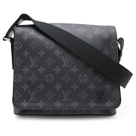 Louis Vuitton-Louis Vuitton Monogram Eclipse District PM Shoulder Bag M45272-Black