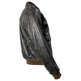 Autre Marque-The Frankie Shop Wyatt Bomber Jacket in Black Leather-Black