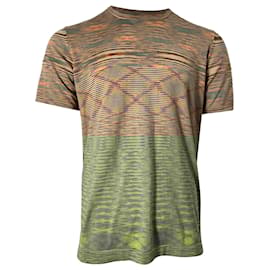 Missoni-T-shirt à col rond en coton multicolore Missoni Slub-Multicolore