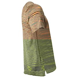 Missoni-T-shirt à col rond en coton multicolore Missoni Slub-Multicolore