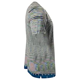Missoni-T-shirt à col rond en coton multicolore Missoni Slub-Multicolore