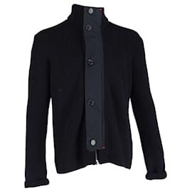 Prada-Prada Sport Knit Cardigan in Navy Blue Wool-Blue,Navy blue