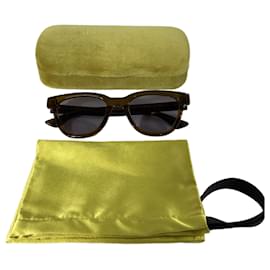 Gucci-Gucci GG1116S Square Sunglasses in Brown Acetate-Brown,Red