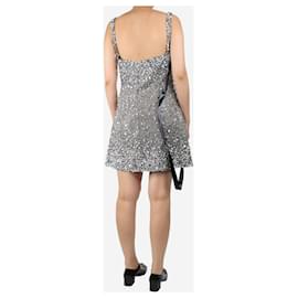 Autre Marque-Silver Midas embellished mini dress - size L-Silvery