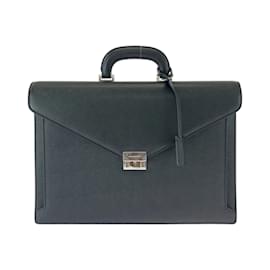 Burberry-Burberry Black Leather Briefcase-Black