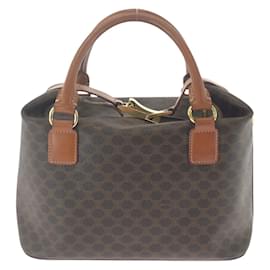 Céline-Celine Vintage Macadam Brown Crossbody Shoulder Bag-Brown