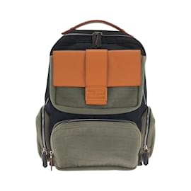 Fendi-Fendi Zucca Pattern Rucksack Backpack-Black,Orange,Khaki