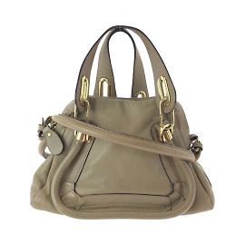 Bolsa de ombro de couro marrom Chloé Paraty Marrom