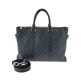 Louis Vuitton-Louis Vuitton Damier Graphite Anton Shoulder Bag-Brown,Black