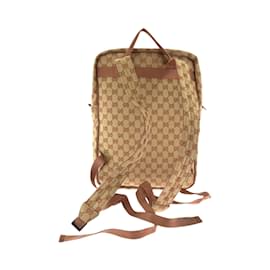 Gucci-Gucci New York Yankees Brown GG Canvas Backpack-Brown