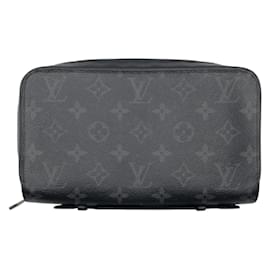 Louis Vuitton-Louis Vuitton Monogram Zippy XL Black Long Wallet-Black