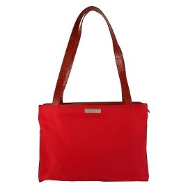 Bolsa tote de nylon vermelho e couro Versace Vermelho
