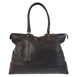 Gucci-Gucci Guccissima Brown Leather Tote Bag-Brown