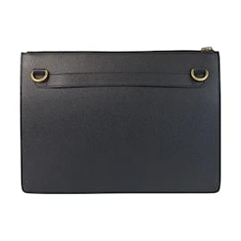 Gucci-Gucci Sherry Line Black Leather Shoulder Bag-Black