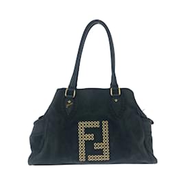 Fendi-Sac tote Fendi Etnico à clous perforés-Noir