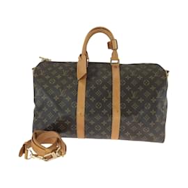 Louis Vuitton-Louis Vuitton Monogram Keepall 45 Bandouliere-Brown