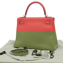 Hermès-Hermes Kelly 28 Handbag in Rose Jaipur-Pink
