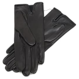 Hermès-Gants courts en agneau noir Hermes-Noir
