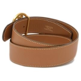 Hermès-Hermes Double H Belt in Epsom Leather-Brown