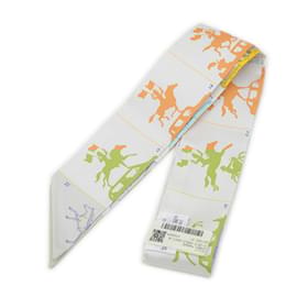 Hermès-Foulard Hermès Twilly Parade Griperle-Marron,Vert,Jaune