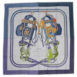 Hermès-Hermes Carre 140 Geant Shawl-Blue,Multiple colors