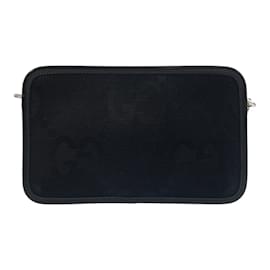 Gucci-Gucci Jumbo GG Black Shoulder Bag-Black