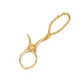 Hermès-Hermes Filloux Glove Holder in Gold Metal-Golden