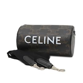 Céline-Celine Triomphe Cylinder Bag-Black