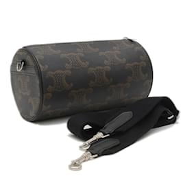 Céline-Celine Triomphe Cylinder Bag-Black