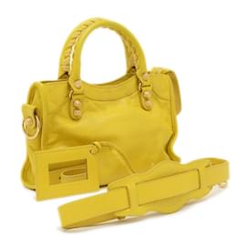 Balenciaga-Sac Balenciaga Giant Mini City 2WAY-Jaune