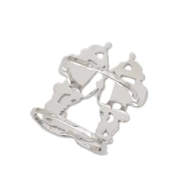 Hermès-Anneau de foulard en argent Brid de Gala d'Hermès-Argenté